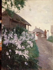Uma casa de campo na Finlândia - Pintura de Andrei Nikolayevich Shilder (1861-1919), óleo sobre tela - Arte Russa de Andrey Nikolayevich Shilder