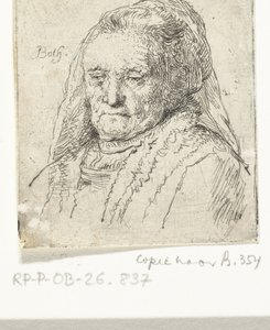 Busto de retrato da mãe de Rembrandt