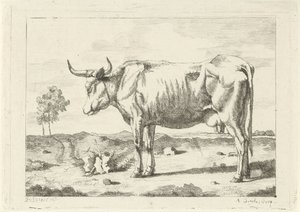 Vaca no pasto de Andries Leijerdorp