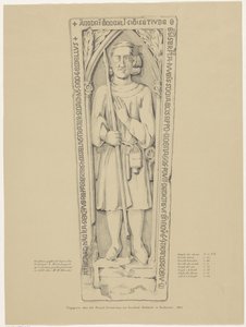 Lápide na igreja de Rinsumageest de Andries van Calfsbeek