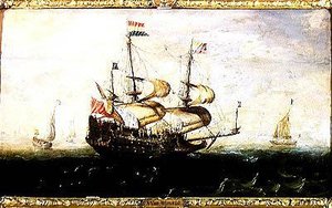 Um navio de guerra holandês