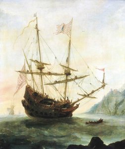 O Santa Maria ancorado de Andries van Eertvelt