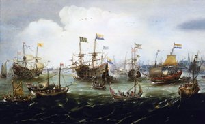 Regresso da frota holandesa, 1 de maio de Andries van Eertvelt