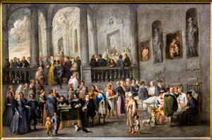 Assistência aos doentes, cerca de 1640 (óleo sobre tela) de Andries van & Wael Cornelis de (1592 1667) Eertvelt
