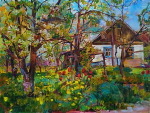 Casa de Campo em Flor de Andrii Kutsachenko