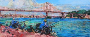Pesca debaixo da ponte de Andrii Kutsachenko