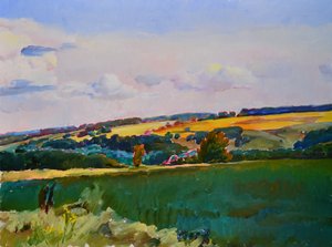 Paisagem de campos ondulados de Andrii Kutsachenko
