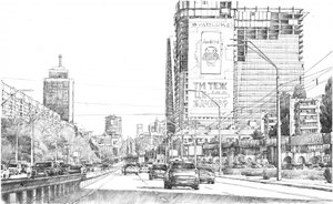 Ilustração urbana de rua de Andrii Kutsachenko
