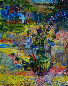 Natureza-morta abstrata vibrante de Andrii Kutsachenko