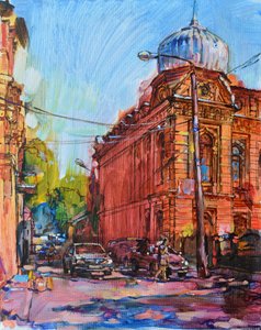 Vibrante esquina urbana de Andrii Kutsachenko