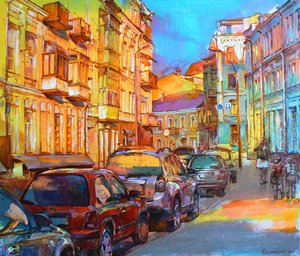 Rua urbana vibrante de Andrii Kutsachenko
