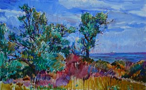 Paisagem costeira vibrante de Andrii Kutsachenko