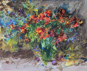 Ramo de flores vibrante