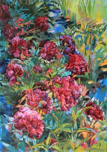 Flores vibrantes no jardim