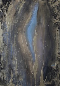 Fluxo Azul Profundo e Dourado