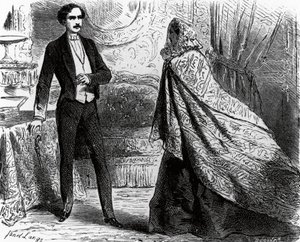 Ilustração para o Conde de Monte Cristo, romance de Alexandre Dumas (1802-1870) e Auguste Maquet (1813-1888), gravura após desenho de Ange Louis Janet (1815-1872) de Ange Louis (1815 72) Janet