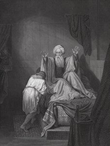 Isaac abençoando Jacob (gravura) de Ange Louis (1815 72) (after) Janet