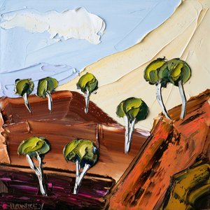 Árvores do Outback com textura de Angela Hawkey