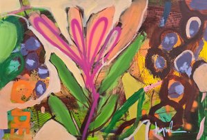 Flor abstrata vibrante de Angela Maritz