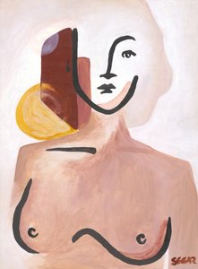 Mulher Serena e Abstrata de Angela Seear