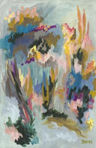 Abstrato floral vibrante de Angela Seear