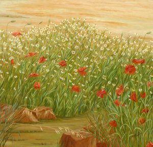 Papoilas de Verão: Campo de Margaridas de Angeles M. Pomata