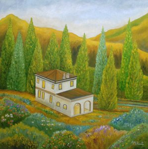 Casa na encosta da Toscana de Angeles M. Pomata