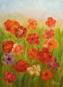 Campo de flores vibrante de Angeles M. Pomata