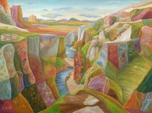 Canyon com camadas vibrantes de Angeles M. Pomata