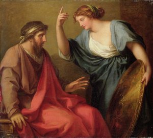 Egeria Entregando Numa Pompilius His Shield, 1794 de Angelica Kauffmann