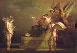 Cena da lenda do amor e da psique de Angelica Kauffmann