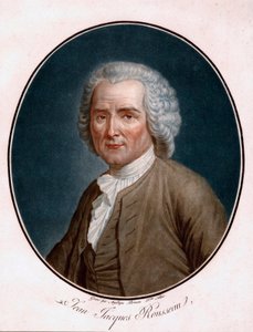 Retrato de Jean Jacques Rousseau (1712-1778) - Retrato de Jean-Jacques Rousseau - Gravado por Angelique Allais (nee Briceau) (século XVIII ativo), água-forte, aquarela 1791 (24,5x21,5cm) - Bibliotheque de Geneve de Angelique (fl.1796 d.1827) Allais