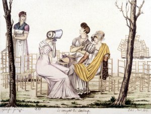 Les ennuyés de Lonchamp, Março de 1806. Desenho de Garbizza. de Angelo (after) Garbizza