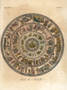 O Escudo de Aquiles, usado na sua batalha com Hector. de Angelo (after) Monticelli