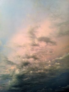 Céu rosa tempestuoso