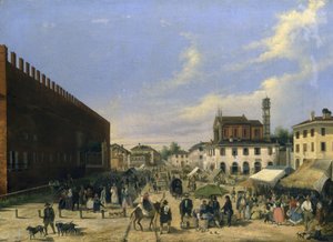 Praça do mercado em Belgioioso