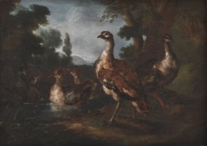 Paisagem com pássaros de Angelo Maria Crivelli