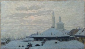 Telhados sob a neve Telhados sob a neve, 1910. de Angelo Morbelli