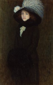 Retrato de uma jovem senhora (óleo sobre tela) de Angelo Torchi