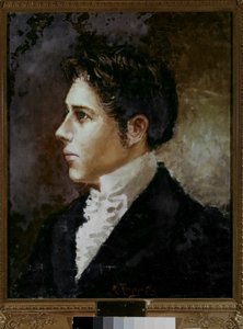 Retrato de Franco Alfano (óleo sobre tela) de Angiolo Tommasi