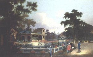 Jardim Chinês com Três Senhoras