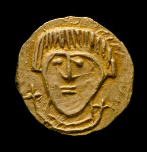 Moeda de Crondall não. 59, moeda anglo-saxônica do Crondall Hoard, Crondall, Hampshire (ouro)