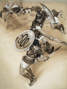 Horatii (guache sobre papel) de Angus McBride