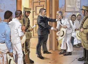 A revolução inacabada do México (guache sobre papel) de Angus McBride