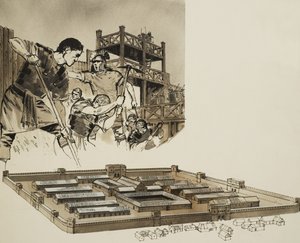 Acampamento romano (guache sobre papel) de Angus McBride