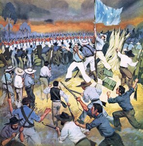 A defesa da paliçada de Eureka de Angus McBride