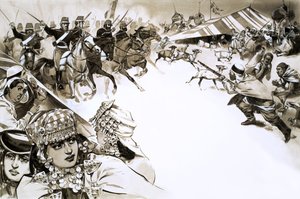 Os franceses invadem a Argélia (guache sobre papel) de Angus McBride