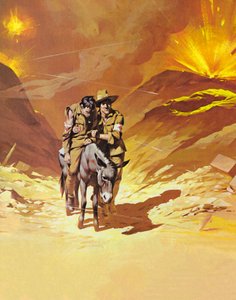 O homem com o burro, John Simpson (litografia a cores)