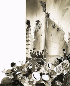 Navio não identificado a ser lançado de Angus McBride
