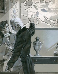 William Pitt apontando para o mapa de França de Angus McBride